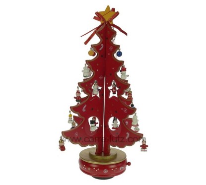 CL50231154  Sapin de Noël rouge en bois 39 cm 29,70 €