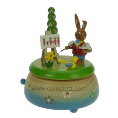 CL50231156  Boite à musique lapin peintre en bois peint 26,10 €