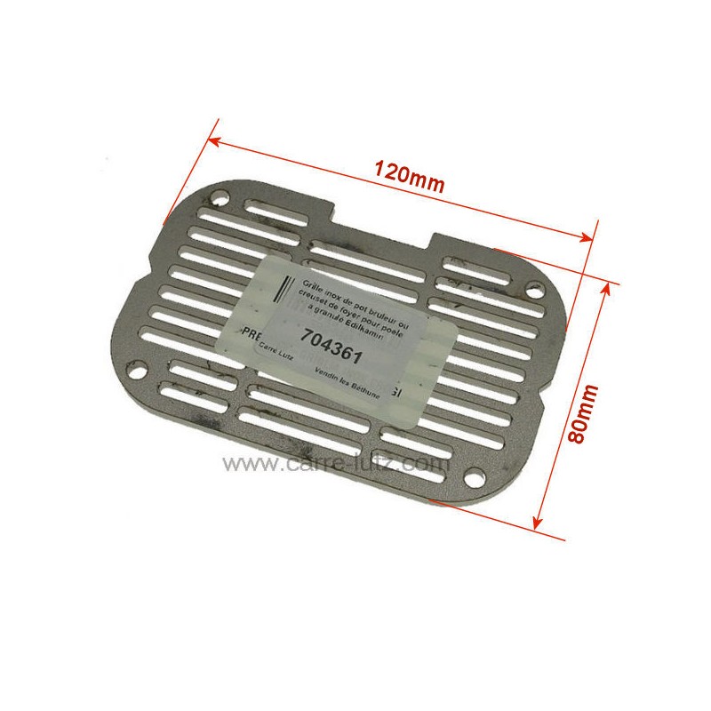 704361  Grille inox 392910 de pot bruleur ou creuset de foyer pour poele a granulé Edilkamin 31,70 €