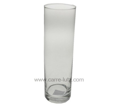 Vase droit en verre forme épurée hauteur 26 cm