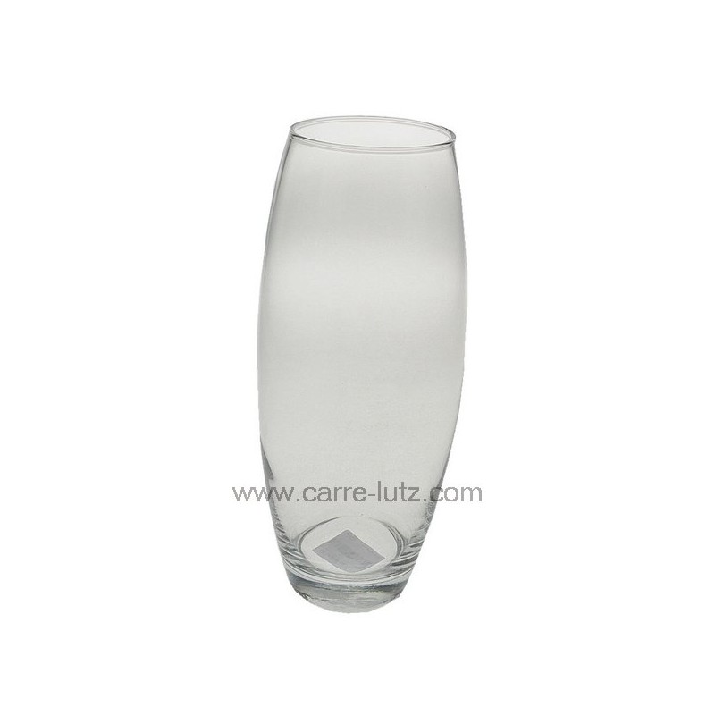 Vase bombé en verre forme épurée hauteur 26 cm