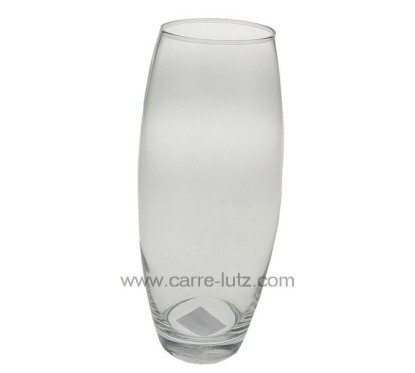 Vase bombé en verre forme épurée hauteur 26 cm