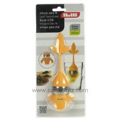 CL10030444  Boule à thé flottante en silicone jaune et inox décor feuille 7,60 €