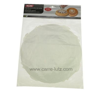 Set de 10 pochoirs plastique diamètre 21 cm pour gâteaux