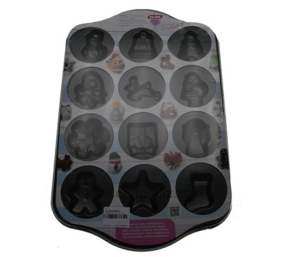 Plaque à 12 biscuits décor Noël