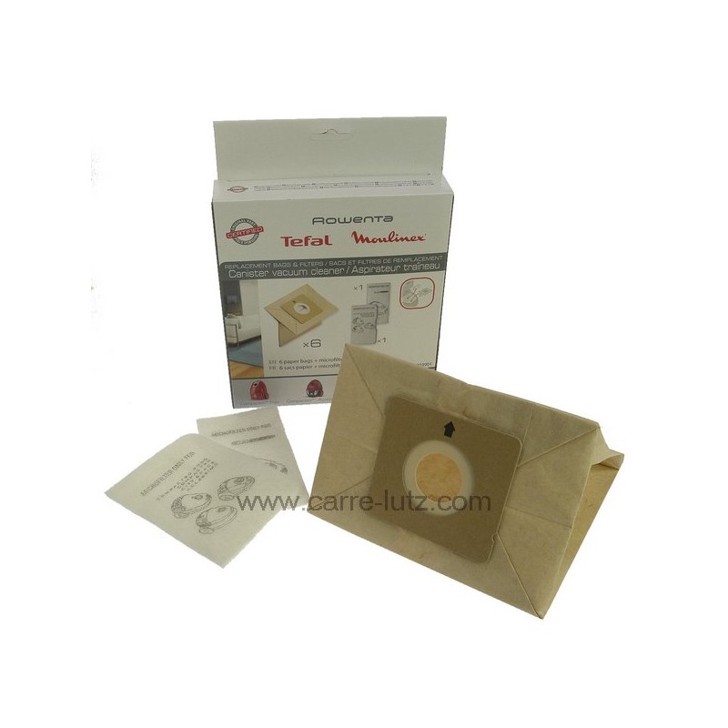 802305 Sacs d'aspirateur MT000501 par 6 Moulinex compacteo 11,70 € 802305 Sacs d'aspirateur MT000501 par 6 Moulinex compacteo 11,70 €