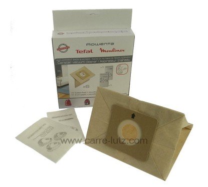 802305  Sacs d'aspirateur MT000501 par 6 Moulinex compacteo 11,70 €