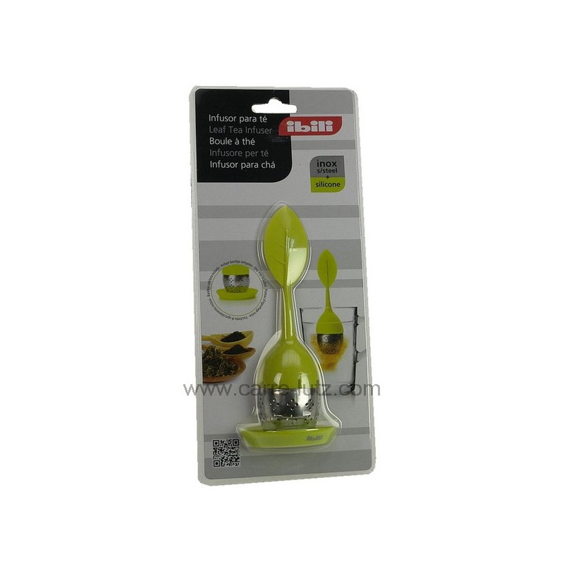 CL10030443  Boule à thé flottante silicone vert décor feuille 7,20 €