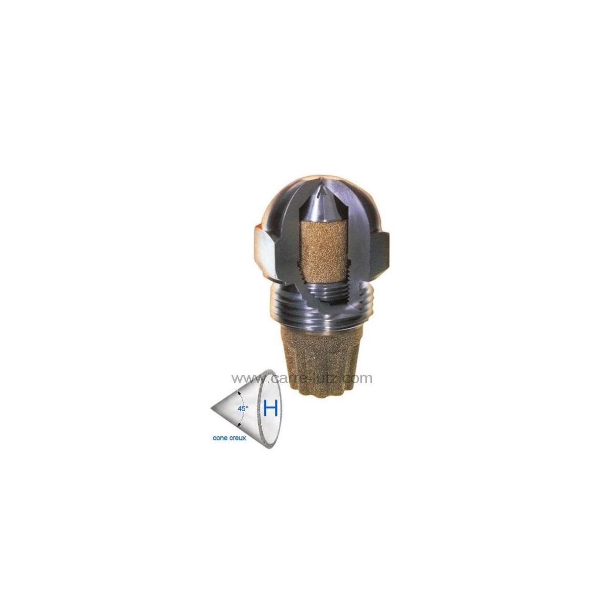 6025022  Gicleur inox Fluidics 0,45 Gph 45° HF 10,70 €
