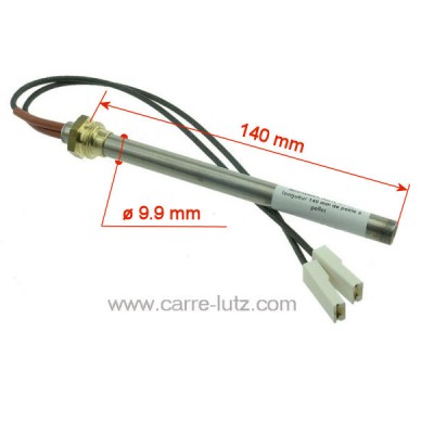 703932  Résistance 300W 9,9 mm longueur 140 mm de poêle à pellet 25,65 €