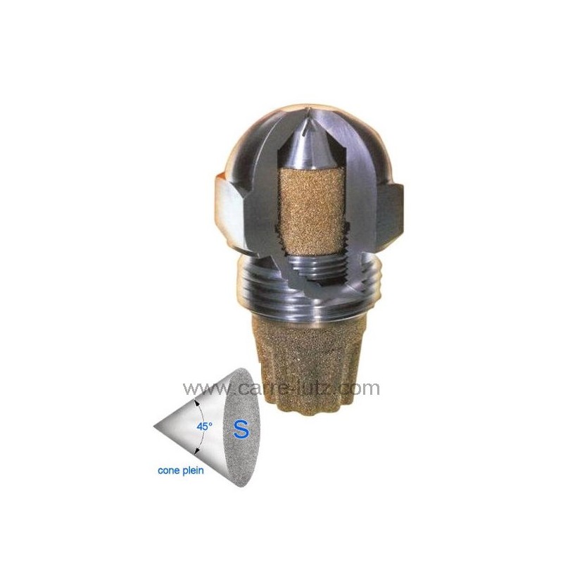 6025019  Gicleur inox Fluidics 0,45 Gph 45° SF 11,60 €