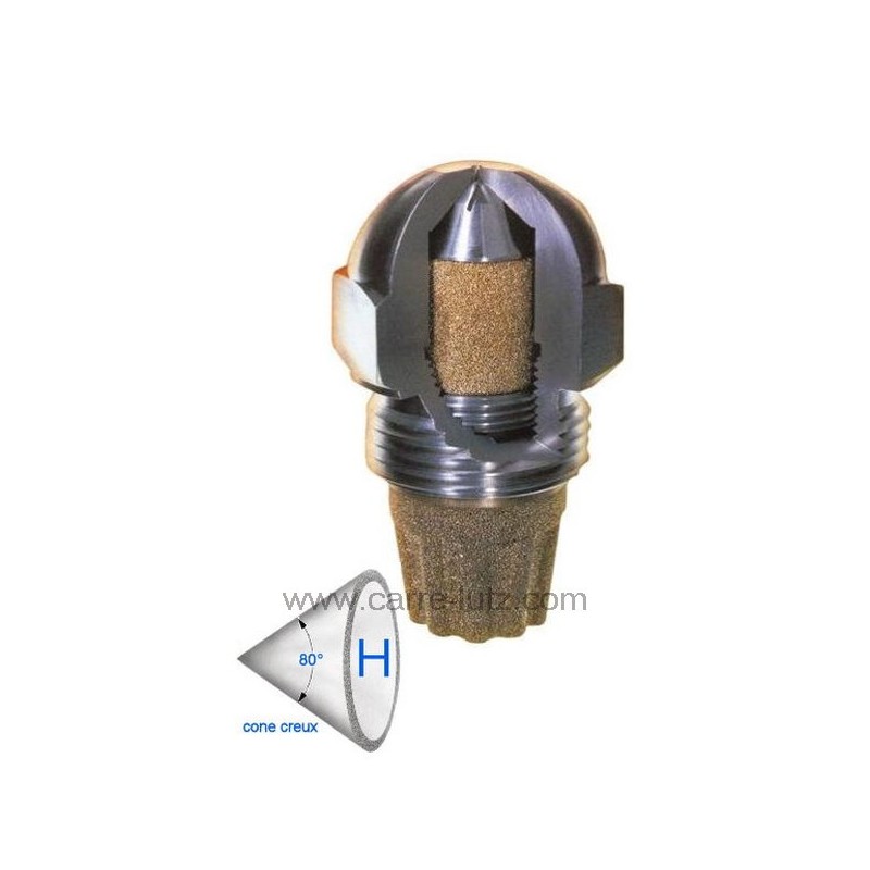 6025036  Gicleur inox Fluidics 0,55 Gph 80° HF 10,50 €