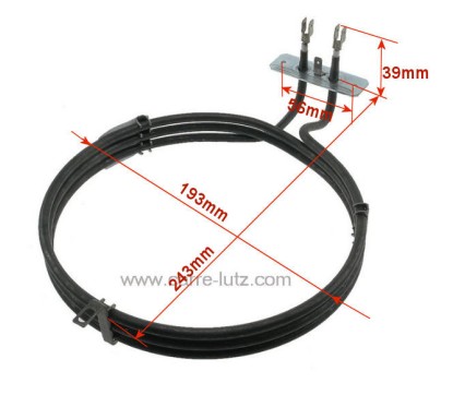 203221  C00481853 - Résistance circulaire 2800W Bosch 00481853 Ariston 20,90 €