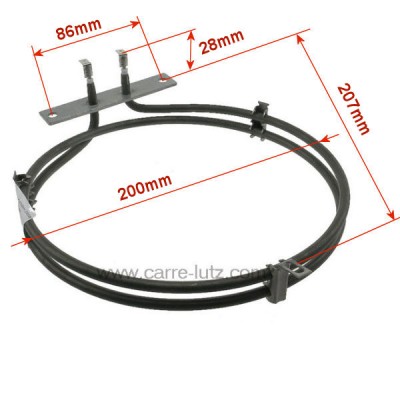 203220  Résistance circulaire 2000W de four Bompani M00316941 48,00 €