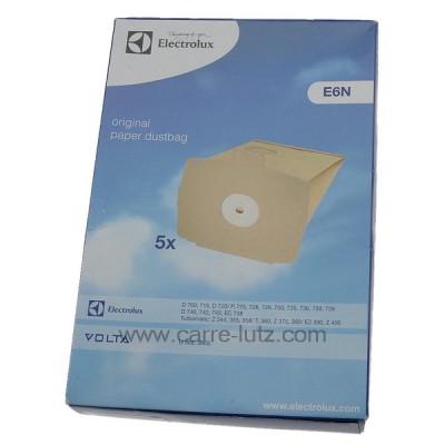 802036  Sacs d'aspirateur par 5 Electrolux Z358 Z360 7,60 €