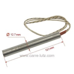 703991  Résistance 300W diamètre 12,7 mm longueur 101 mm de poêle à pellet 40,10 €