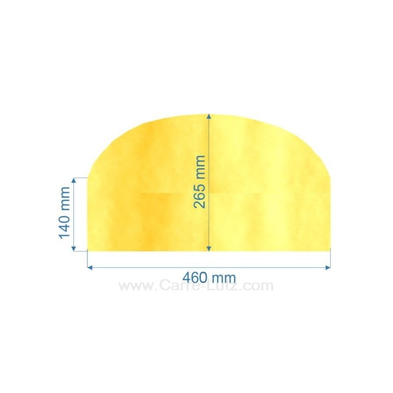 00152  Vitre de poele en Vitrocéramique 460X265X140 mm arrondi Godin hannover 3792 88,80 €