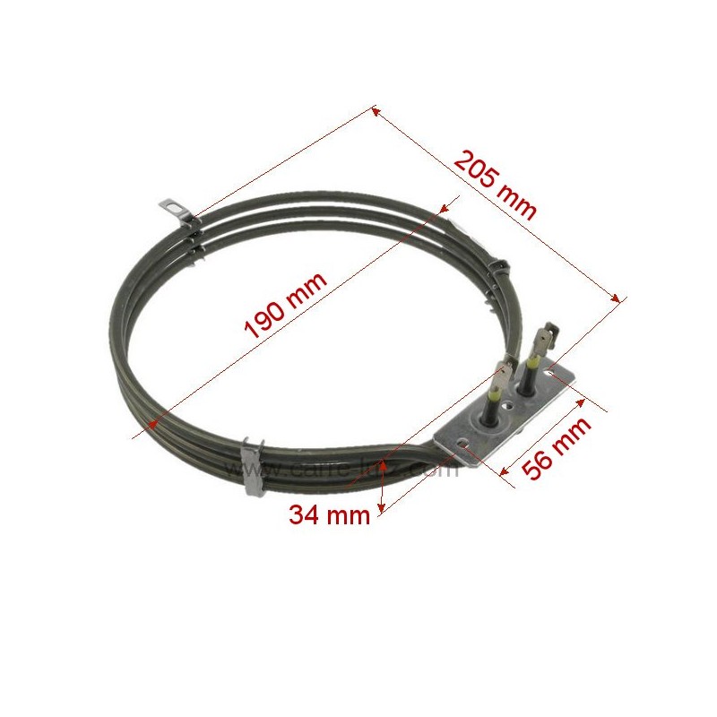 20390005  00752777 - Résistance circulaire 2000W de four, 806890807 Smeg, Bosch Siemens  13,80 €
