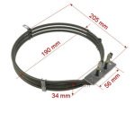 20390005  00752777 - Résistance circulaire 2000W de four, 806890807 Smeg, Bosch Siemens  15,00 €