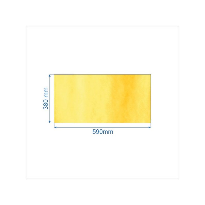 00001307196 - Vitre réfractaire Vitrocéramique 590x380 mm 00001307196 Godin 366101 366103