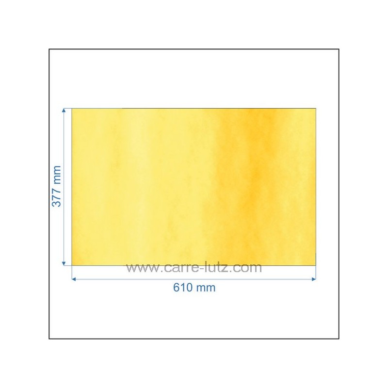 Vitre réfractaire Vitrocéramique 610x377mm, de poêle P0027017 Deville CO7335 CO7888