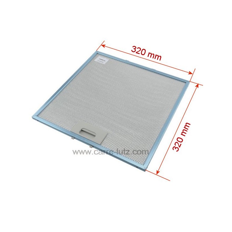 70190001  Filtre à graisse métal 320x320 mm de hotte aspirante, Elica GF02HB, Samsung DG81-02305A 22,10 €