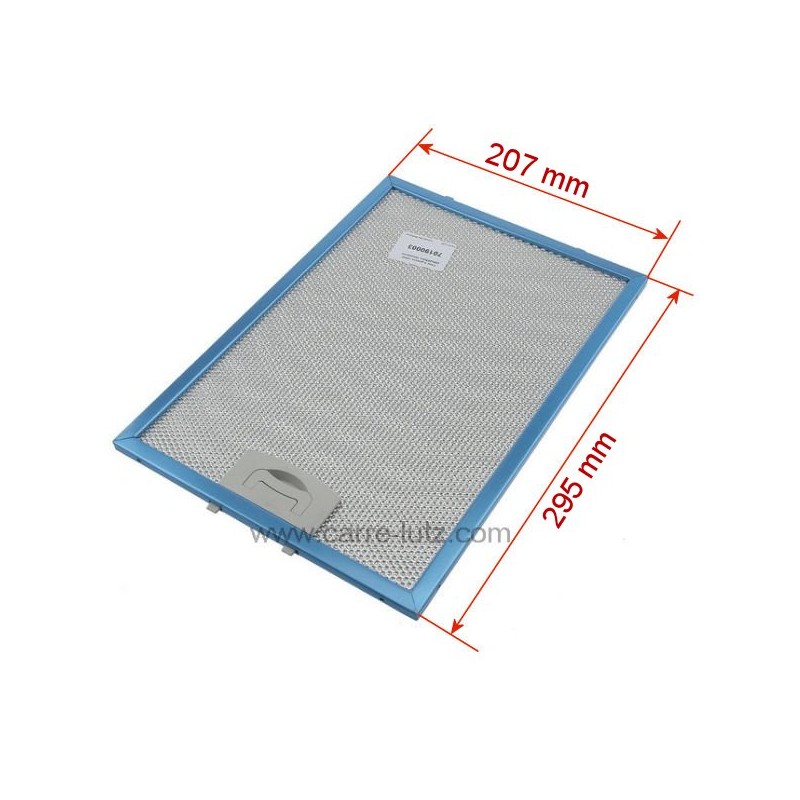 Filtre à graisse métal 295x208mm de hotte aspirante, TW-4FIL0104 Tecnowind Filtre à graisse métal 295x208mm de hotte aspirante, TW-4FIL0104 Tecnowind