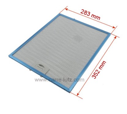 70190005  Filtre à graisse métal 352x284mm de hotte aspirante, 00SP002960Q Tecnowind, 49016227 Candy 27,90 €