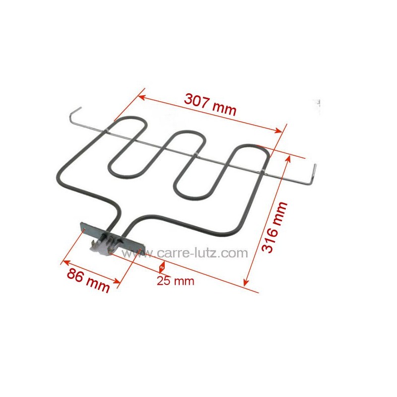 Résistance de sole 1600W de four, 93710119 Candy Rosières