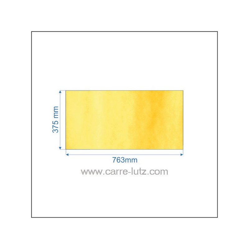 Vitre réfractaire Vitrocéramique 763x375 mm AX126284A Invicta