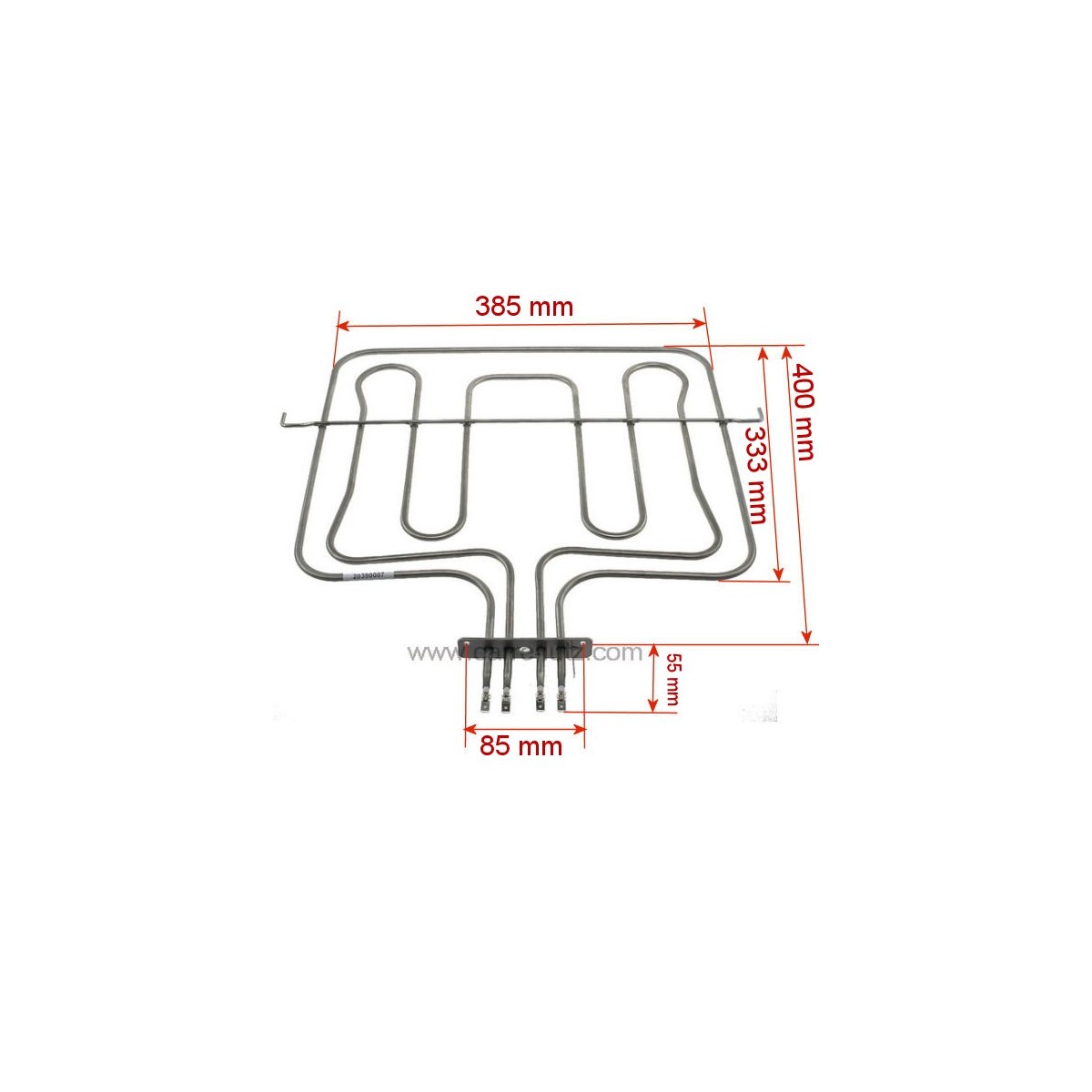 20390007  806890661 - Résistance de voute 1000+1700W de four Smeg 24,40 €