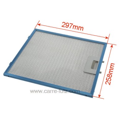 70190010  Filtre à graisse métal 258x297mm de hotte aspirante 20,20 €