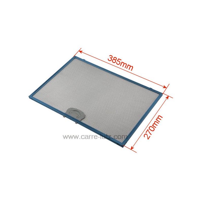 Filtre à graisse métal 385x270mm de hotte aspirante Filtre à graisse métal 385x270mm de hotte aspirante
