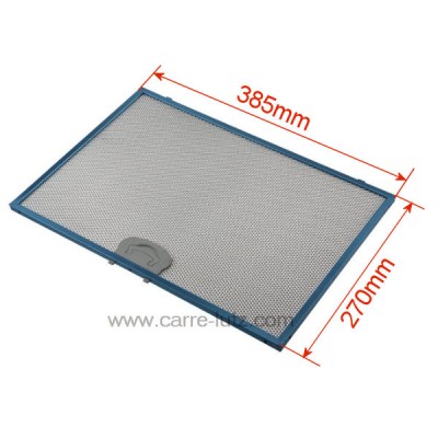 70190015  Filtre à graisse métal 385x270mm de hotte aspirante 20,20 €