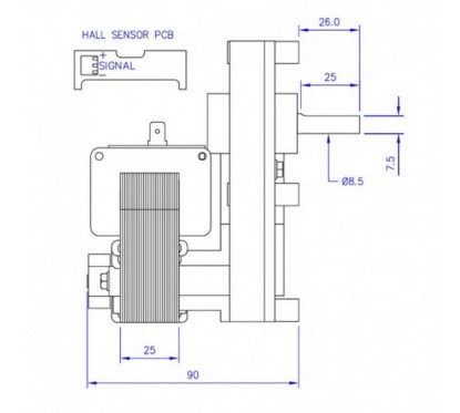 231519  Motoréducteur de vis sans fin 1,5 tour/minute Mellor FB1222 de poele à pellet 130,80 €