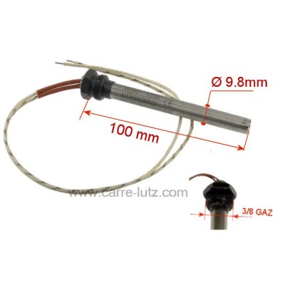70390002 Résistance 250W 9,8 mm longueur 100 mm 3/8 gaz de poêle à pellet Karmex 42,00 €
