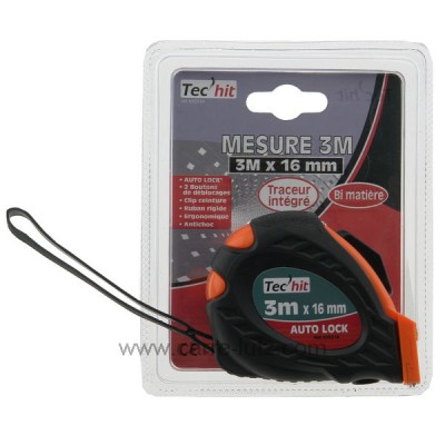 932004 Mètre ruban 16mm bi matière 3 mt 4,50 €