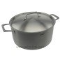 45028 - Faitout avec couvercle inox 28 cm Foodie Lacor 