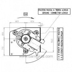 1019700 - Ventilateur tangentiel moteur central 288900 Edilkamin