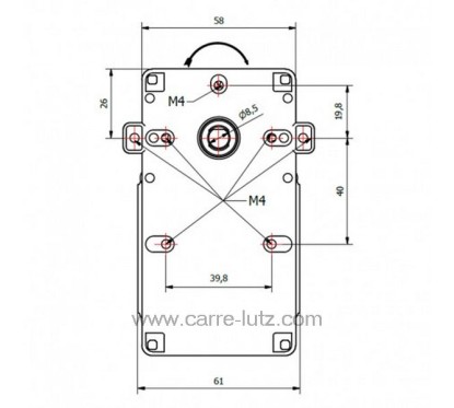 231520  Motoréducteur de vis sans fin 1,5 tour/minute Kenta de poele à pellet 102,00 €