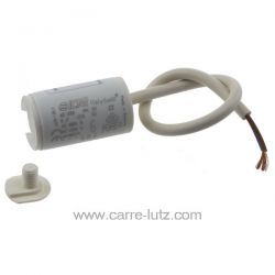 Condensateur permanent  à fils 6 MF 450V ICAR Dimensions : Ø30x51mm cable 250mm , reference 23090109