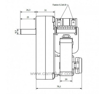 231525  Motoréducteur de vis sans fin 1 tour/minute de poele à pellet 86,40 €