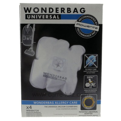 802335  Sacs d'aspirateur par 4 Wonderbag Endura 9,90 €