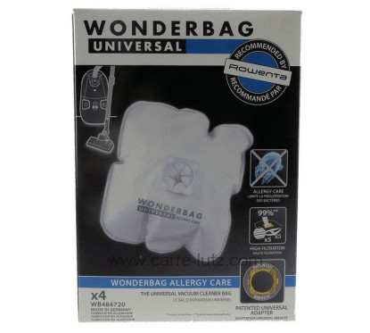 802335  Sacs d'aspirateur par 4 Wonderbag Endura 9,90 €