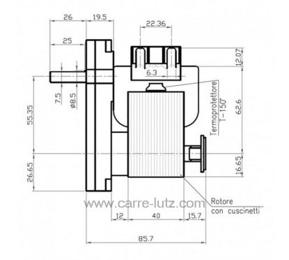 231524  Motoréducteur de vis sans fin 5 tour/minute de poele à pellet 74,40 €