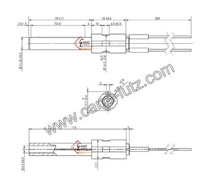 Résistance céramique 250W de poêle à pellet Ravelli