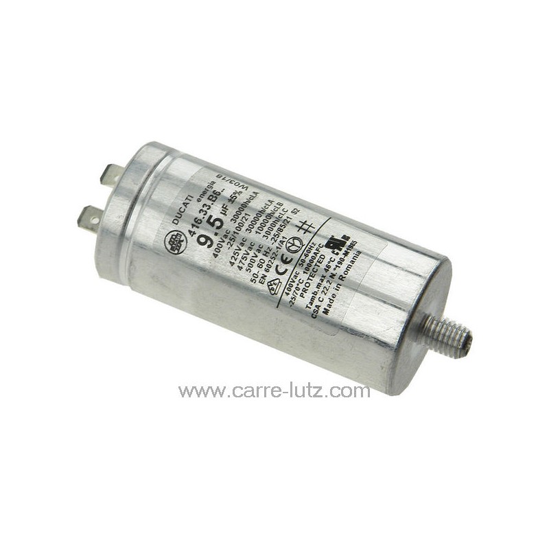 Condensateur permanent 9,5MF 450V C00275351 Ariston 