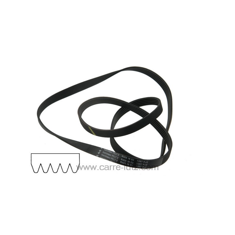 72690005  1267 J5 MAEL - Courroie plate 00369482 de lave linge Bosch Siemens 13,80 €