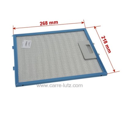 70190017  Filtre à graisse métal 269X219 MM GF01DD de hotte aspirante Elica 22,40 €