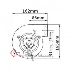 Ventilateur tangentiel EBM D2E097 de poele a pellet